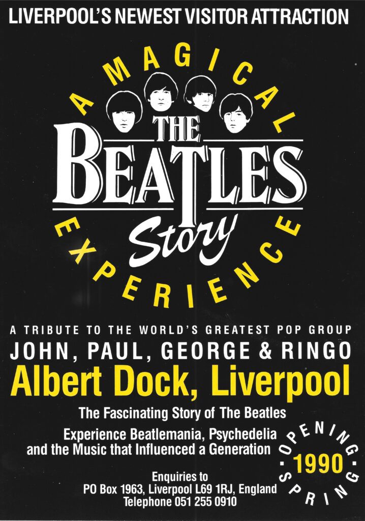 Beatles Story-flyer ter promotie van de openingsdag