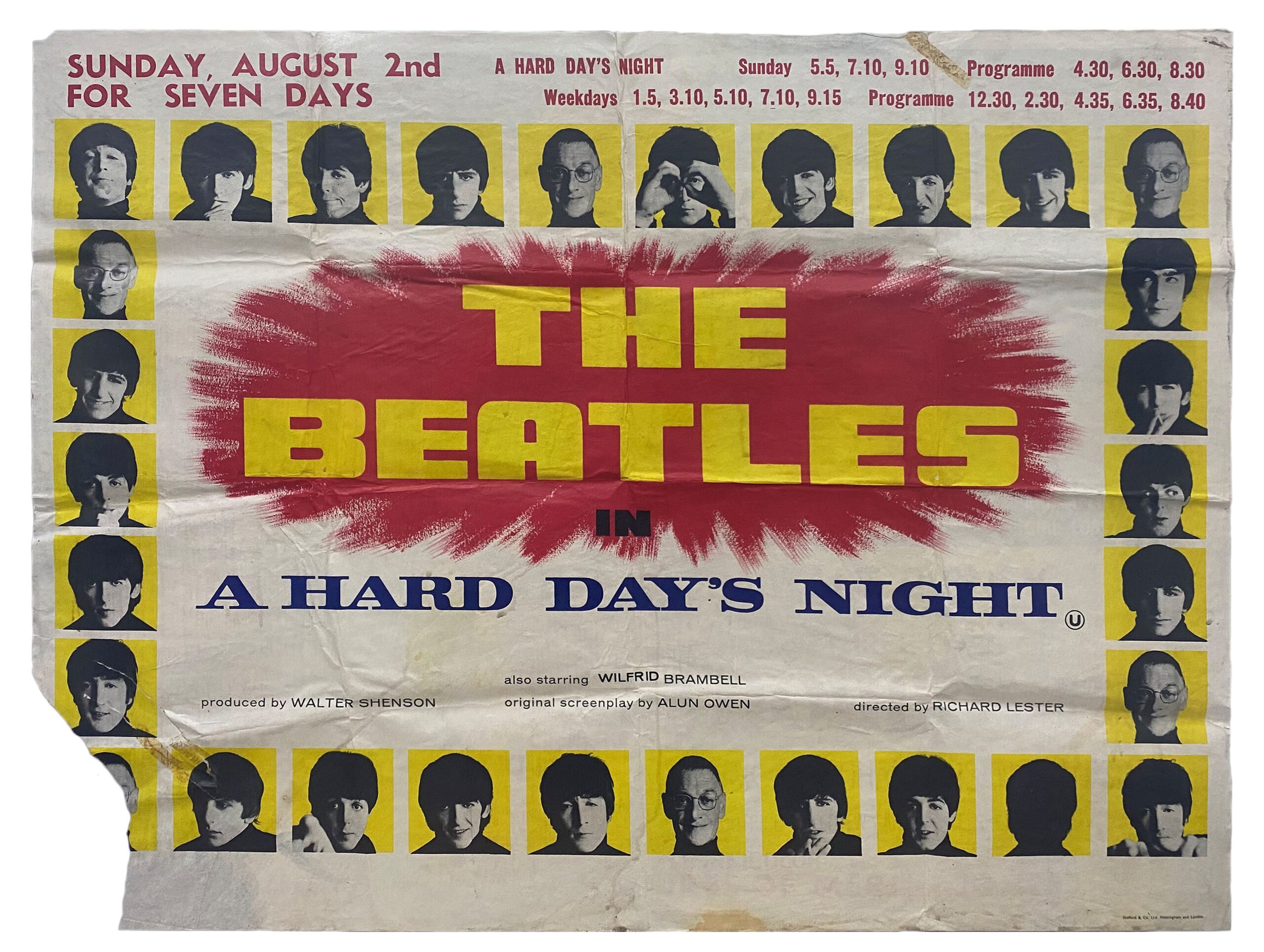Recuerdos de A Hard Days Night de los Beatles