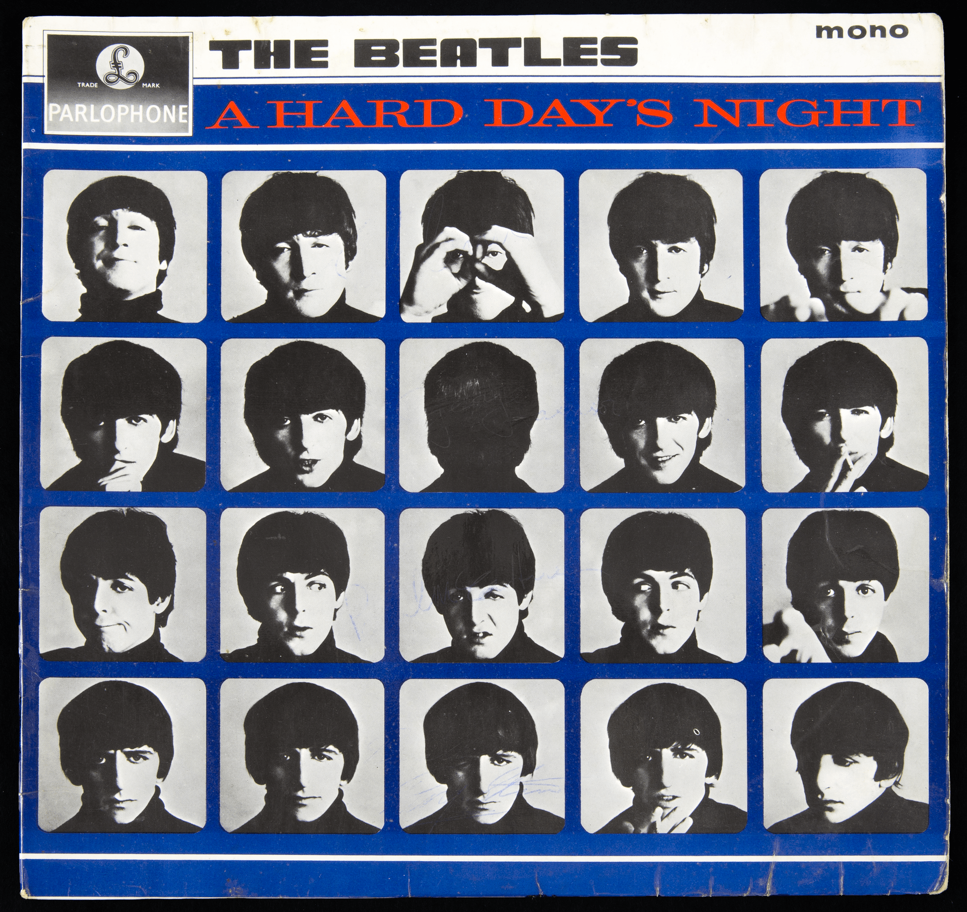 Una portada de Hard Days Night con las firmas de los Beatles
