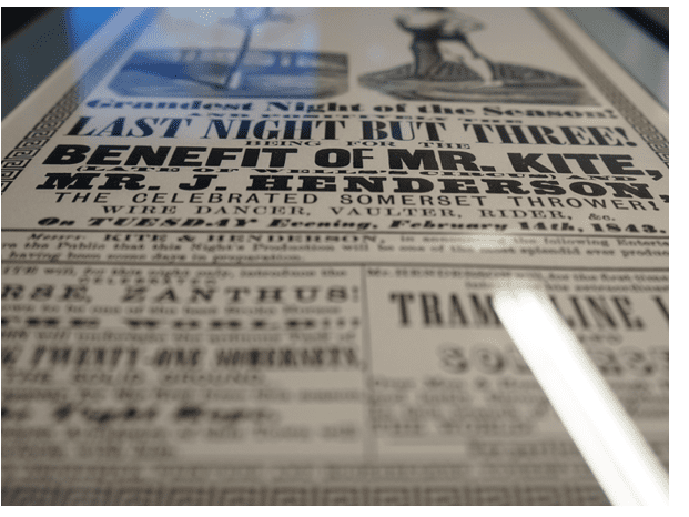 The poster on display at The Beatles Story, Royal Albert Dock, Liverpool.